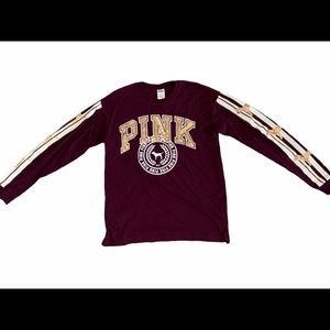 Pink maroon woman shirt